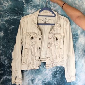 Free People White Denim Jacket